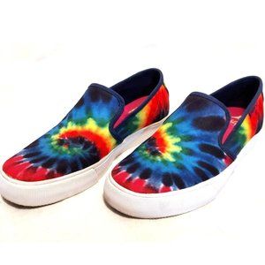 Women's PUMA Tie Dye Rainbow Pride Bari Canvas Shoes Like New Size 8 M Reg Width